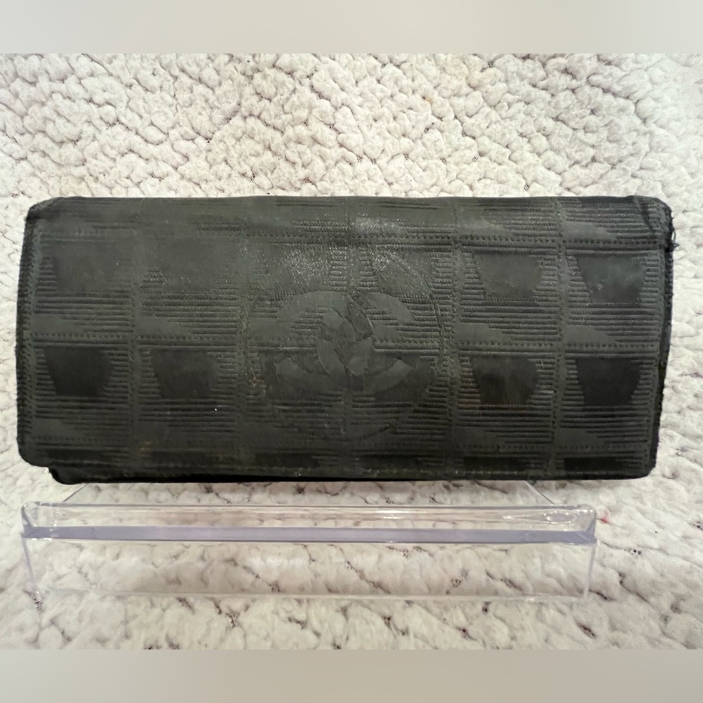 Chanel Black New Travel Line Continental Wallet